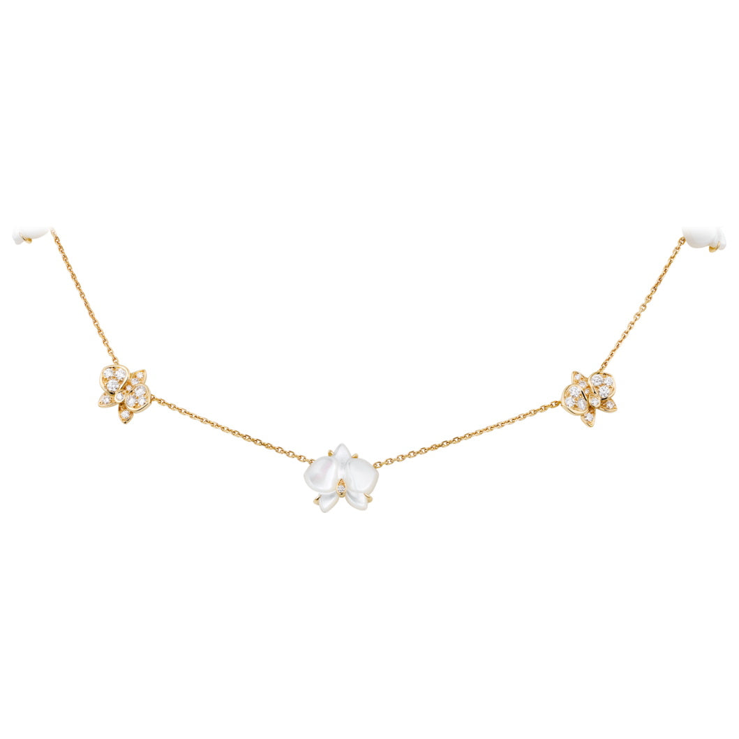 KDY-B7224525 butterfly flower necklace