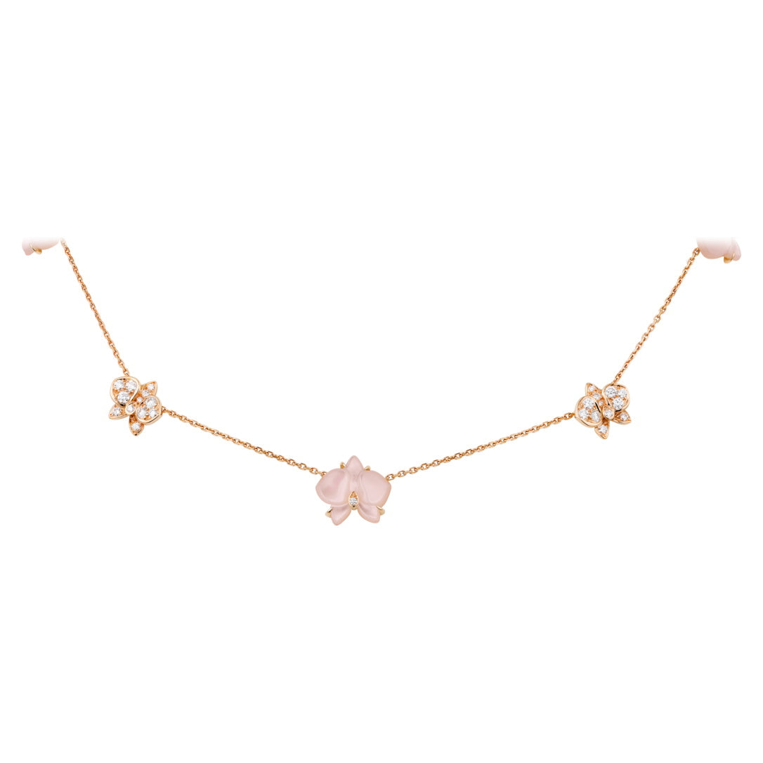 KDY-B7224525 butterfly flower necklace