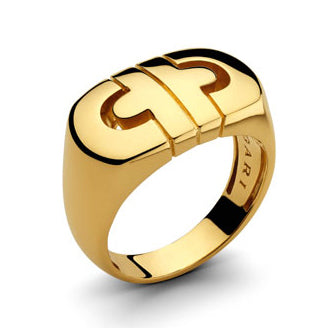 BGL-AN784286 Chinese character ring, light gold, narrow version