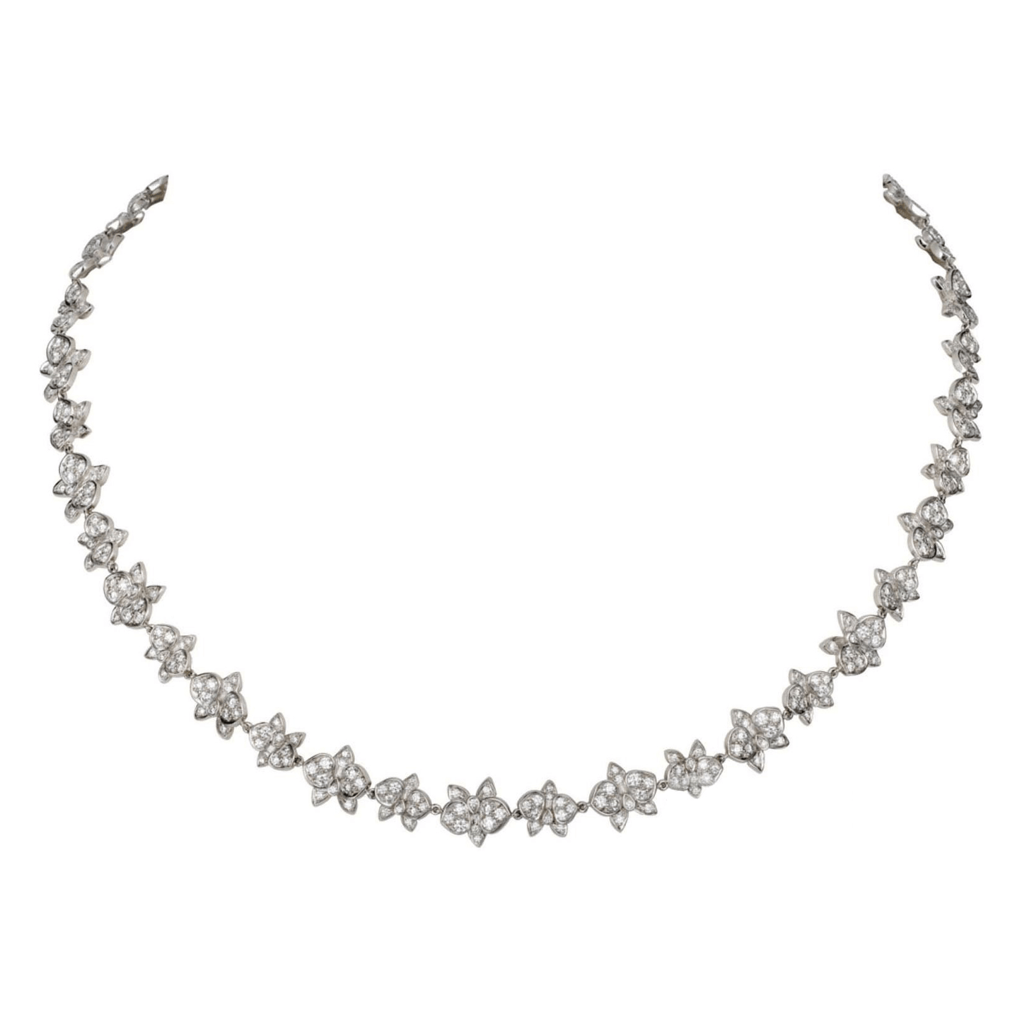 KDY-N7219800 full diamond butterfly flower necklace