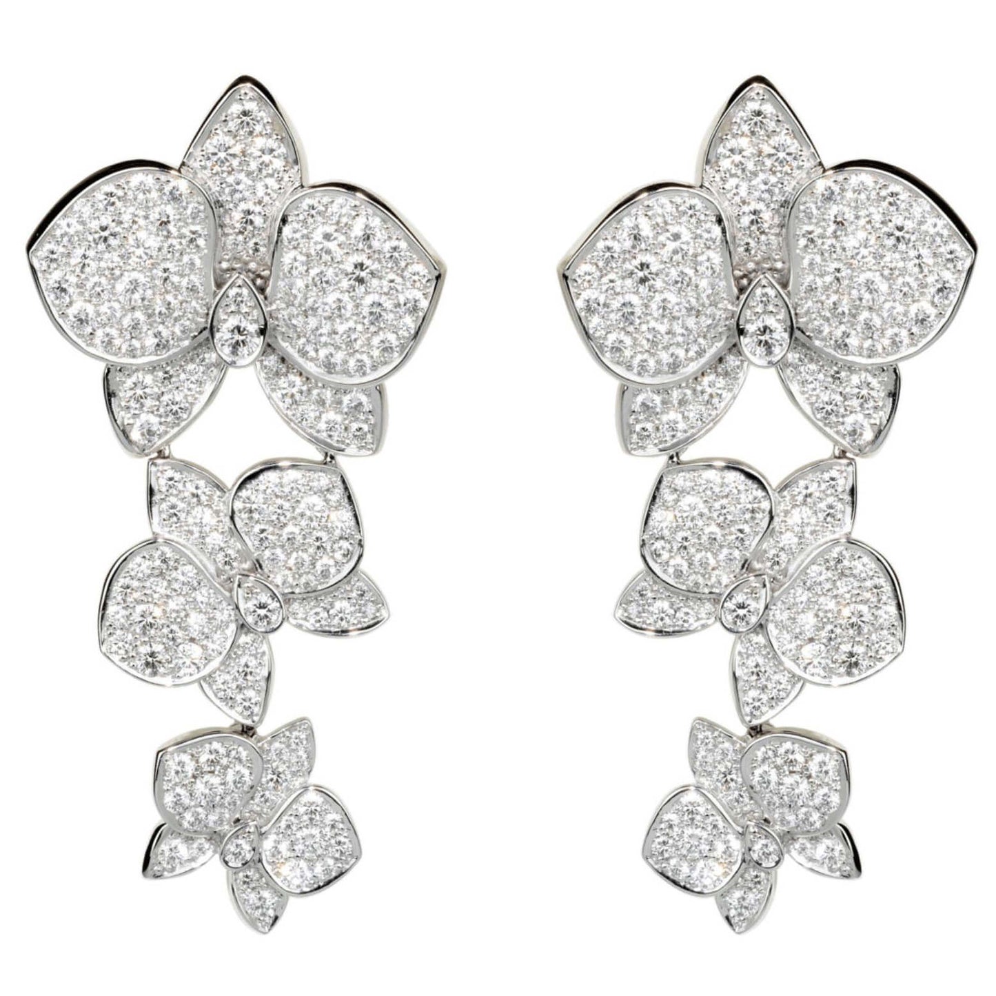 KDY-N8042400 full diamond butterfly flower earrings