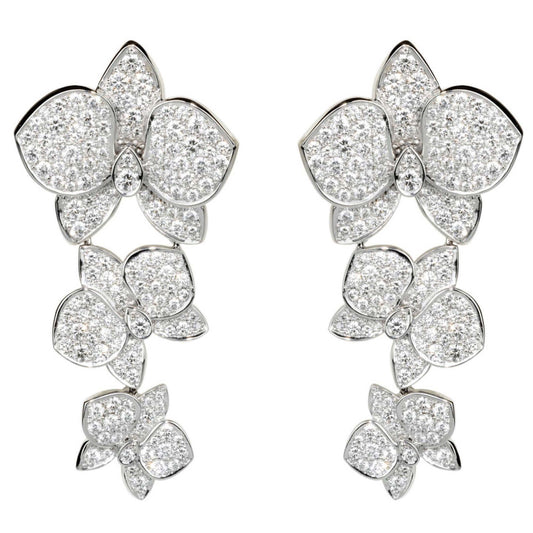 KDY-N8042400 full diamond butterfly flower earrings