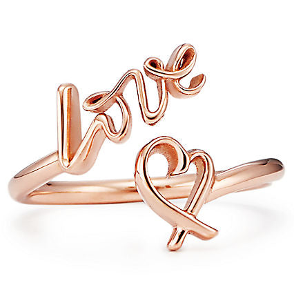 TIF37018488 light gold LOVE cross heart ring