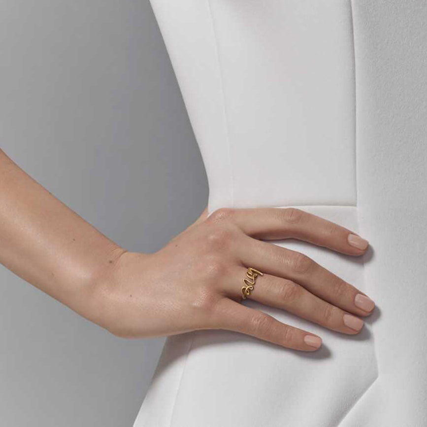 TIF60571473 light gold letters LOVE ring