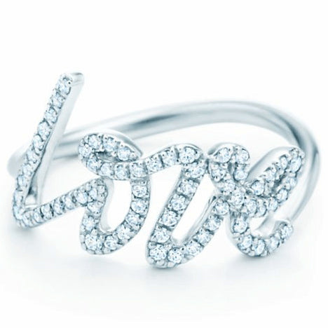 TIF60138074 letters Love diamond ring