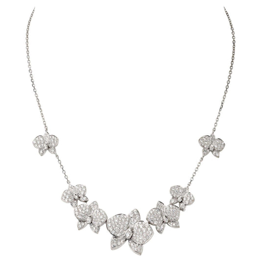 KDY-N7056800 full diamond butterfly flower necklace