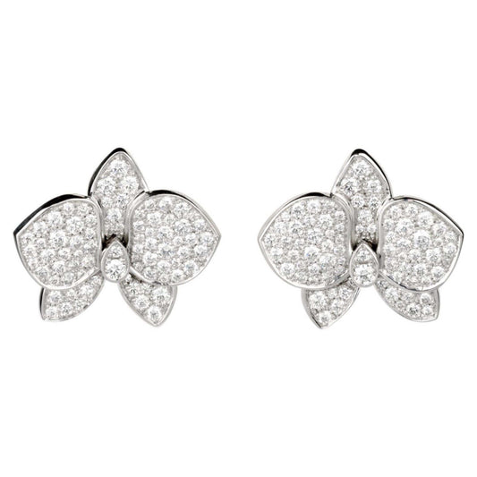 KDY-N8042800 full diamond butterfly flower earrings