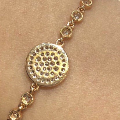 BGL-BR642169 disc dense diamond disc disc dense stone bracelet
