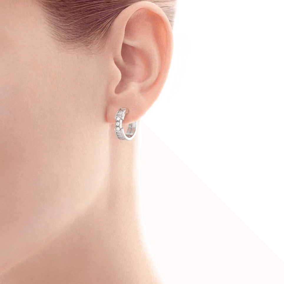 TIF97687694 guest version three-diamond hoop-shaped Roman word earrings