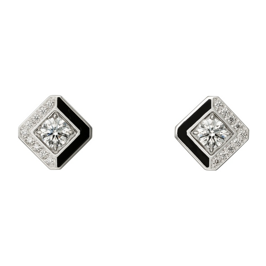 KDY-N8515157 cross four-claw stone earrings