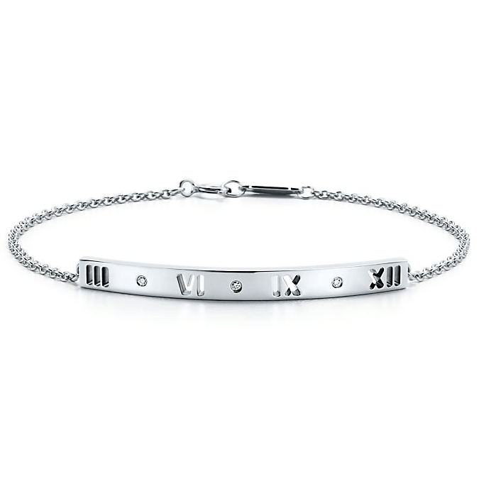 TIF20997993 hollow three diamond Roman bracelet
