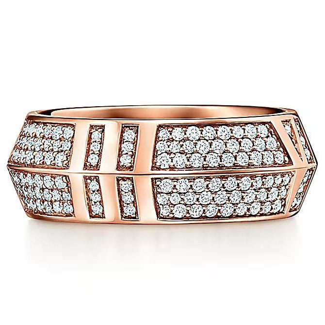 TIF67809211 full diamond sword spine Roman font ring