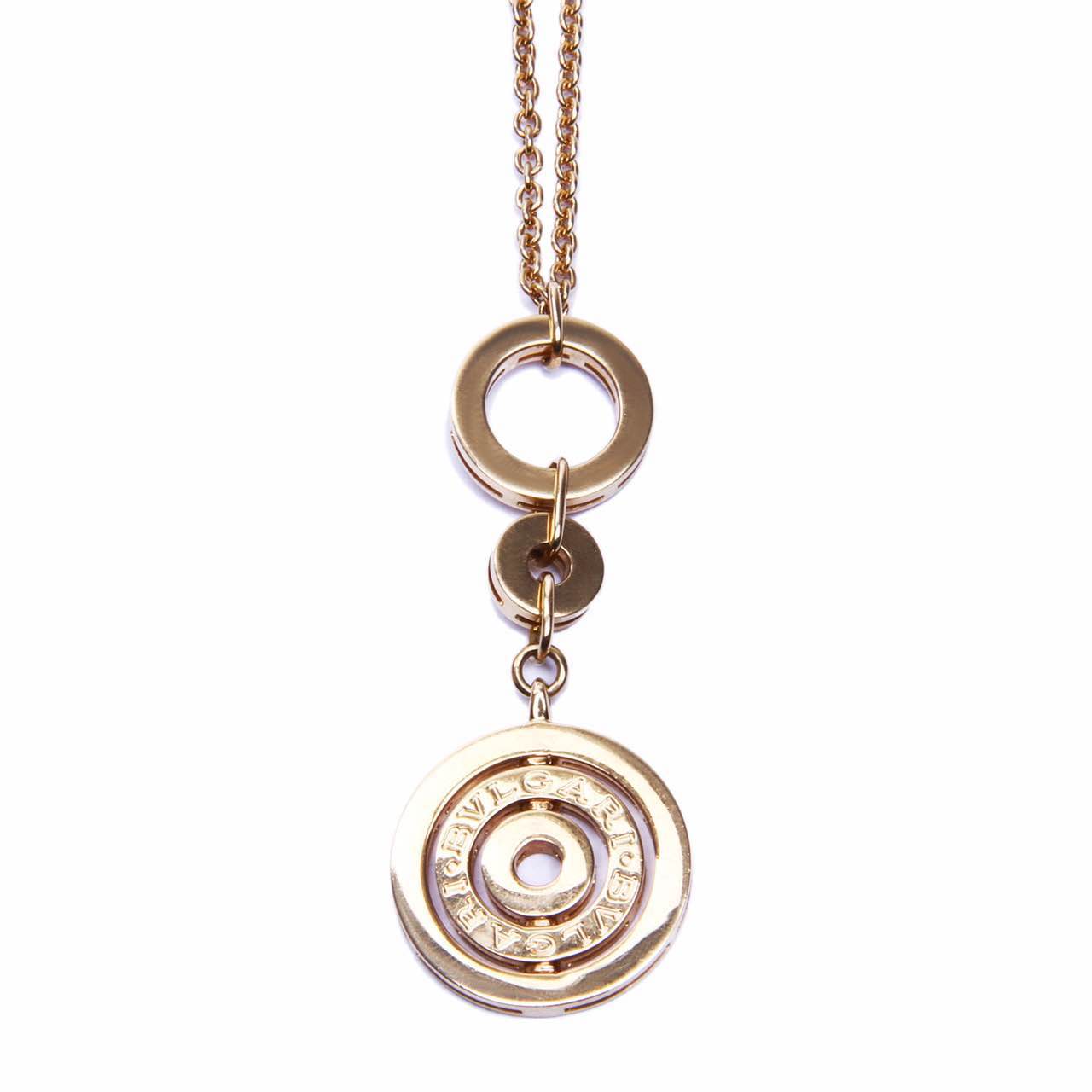 BGL-CL761990 hoop necklace light gold pendant