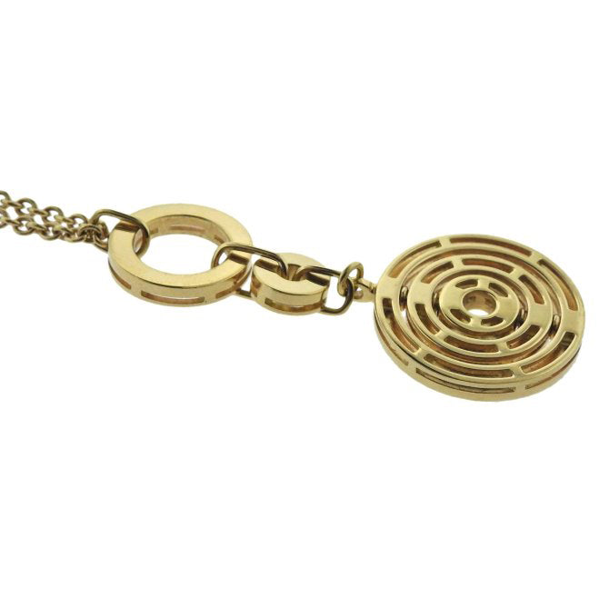 BGL-CL761990 hoop necklace light gold pendant