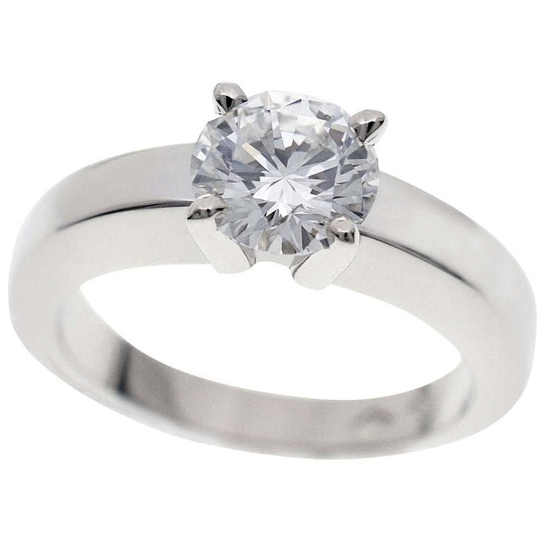 KDY-N4184900四爪光金直臂钻戒指1ct