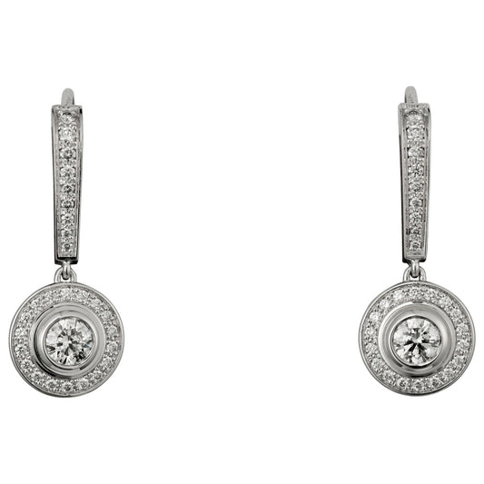 KDY-N8514700 round toe edge stone ear hook ear clip earrings