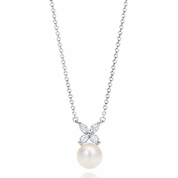 TIF91464135 four-leaf pearl chain pendant