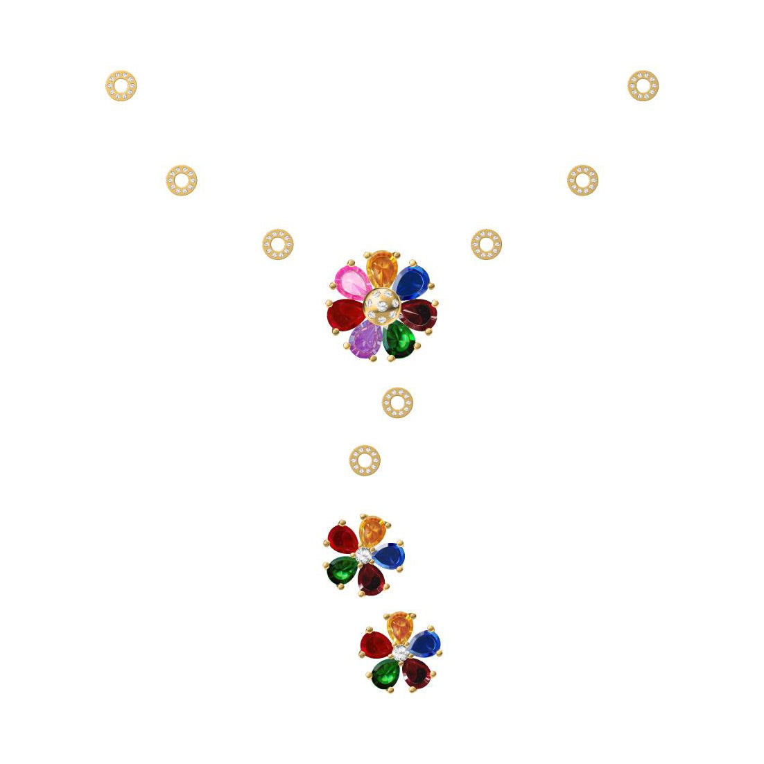 BGL-CL559292 flower necklace, colorful treasure, plum blossom series