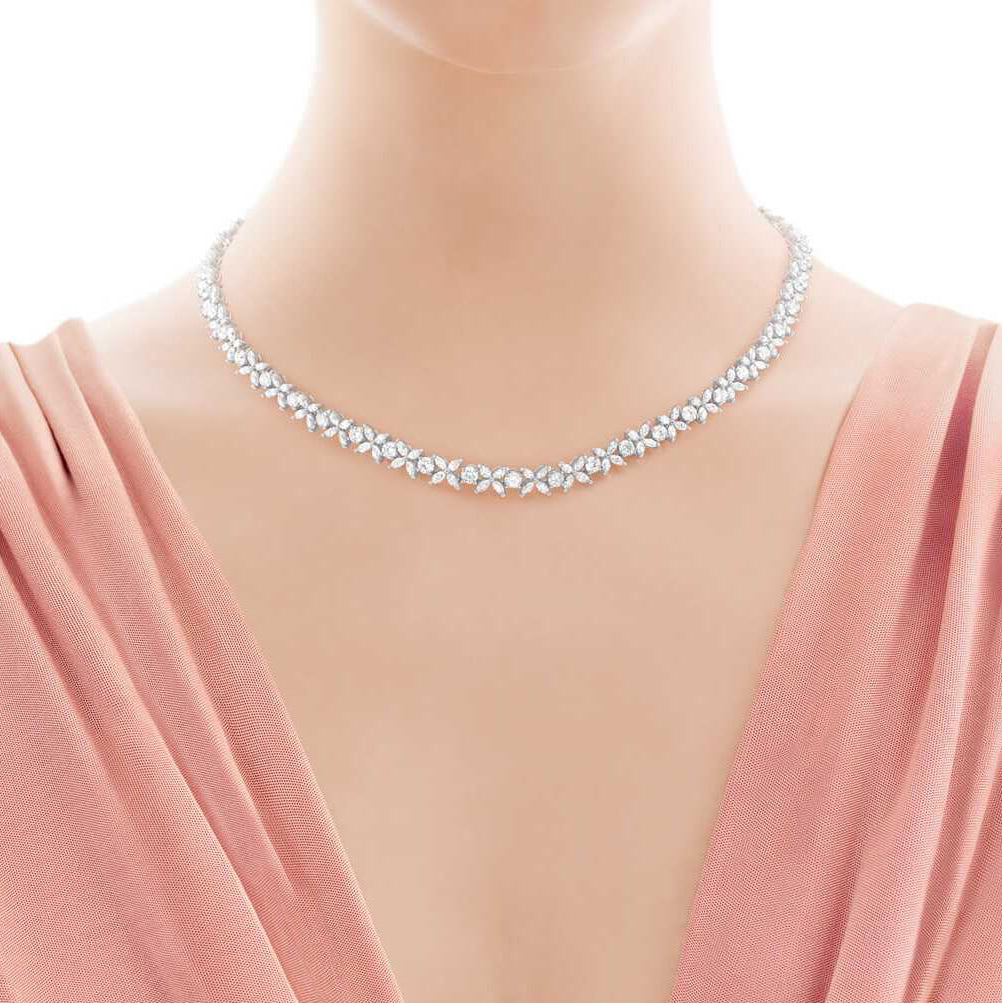 TIF83832542 full four-leaf marquise large necklace