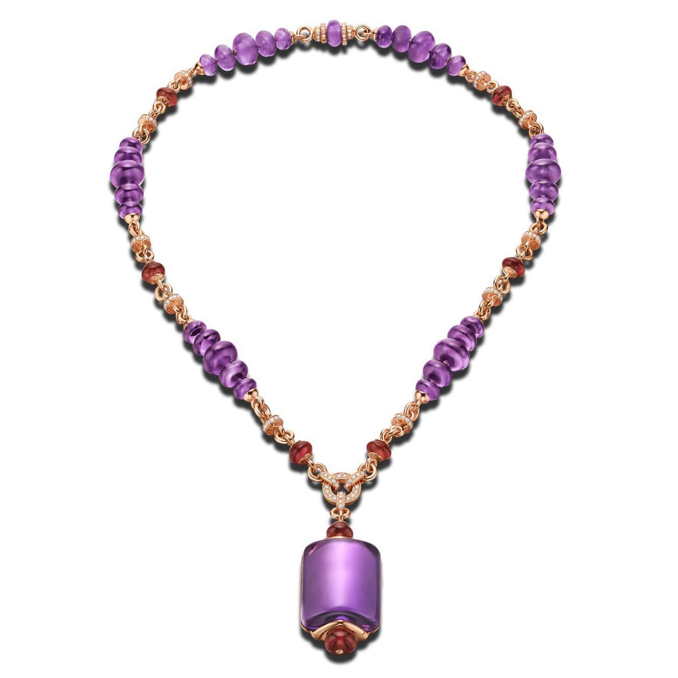 BGL-349574-CL856894 peach tip colorful treasure necklace main stone 20x16.8mm
