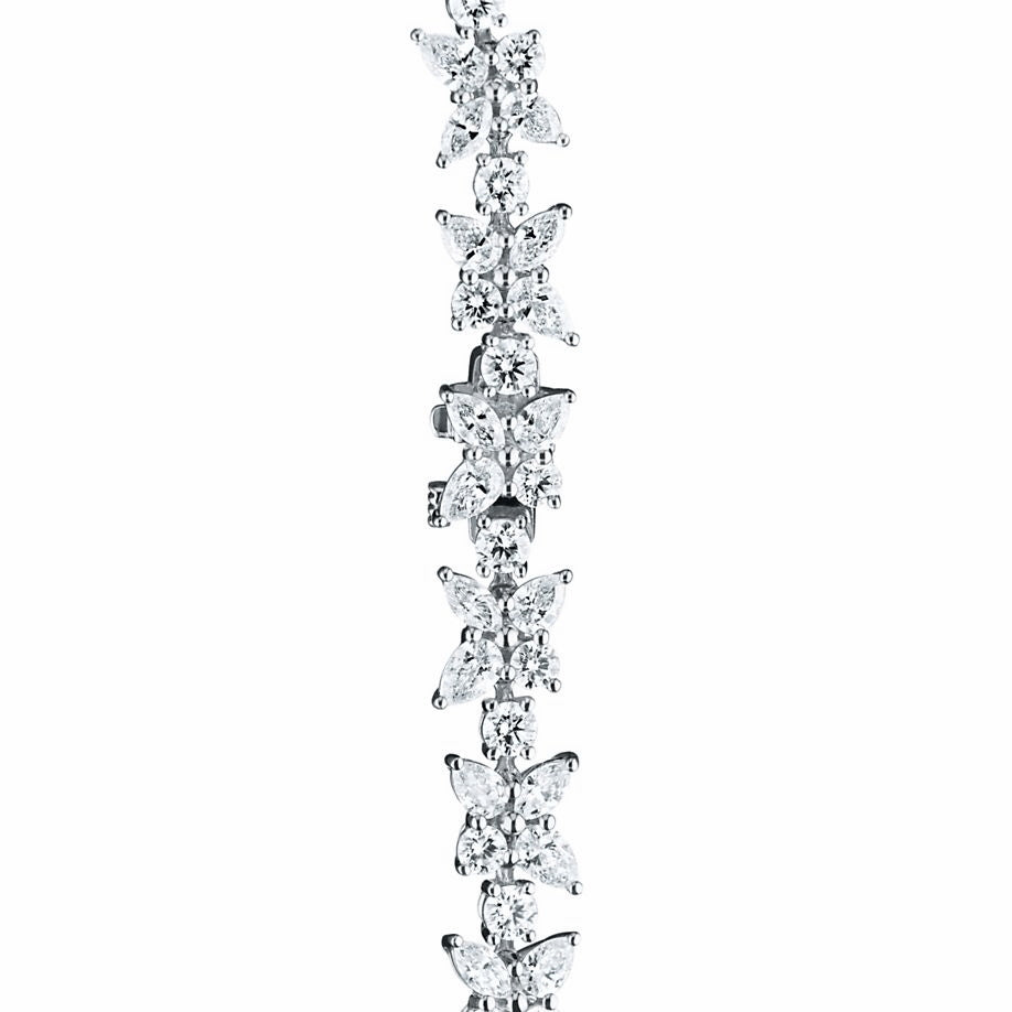 TIF33125394 fully set four-leaf horse eye water drop flower cluster bracelet
