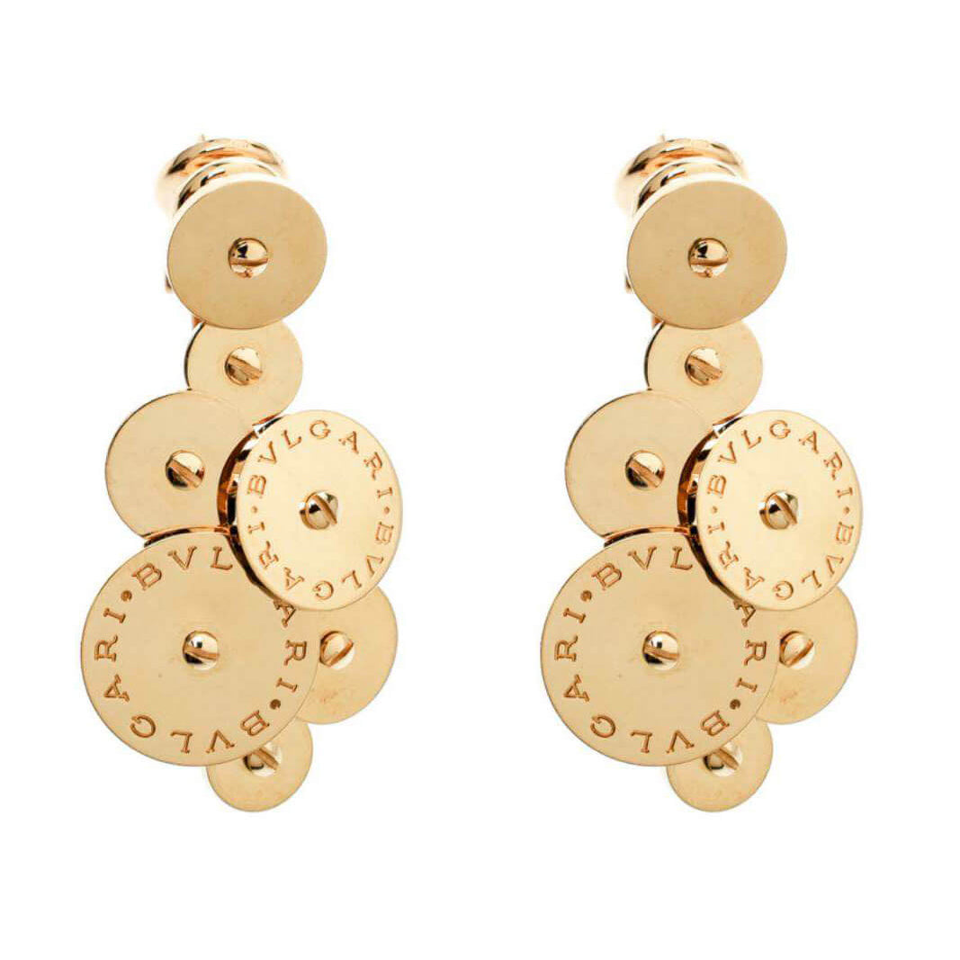 BGL-OR392134 disc earrings disc light gold earrings