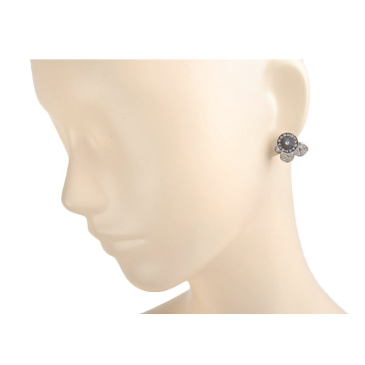 BGL-e-0027 disc half diamond earrings
