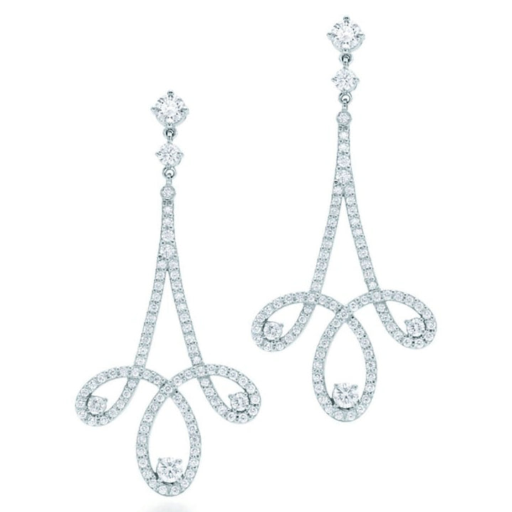 TIF52460575 full diamond scroll shaped thatch earrings