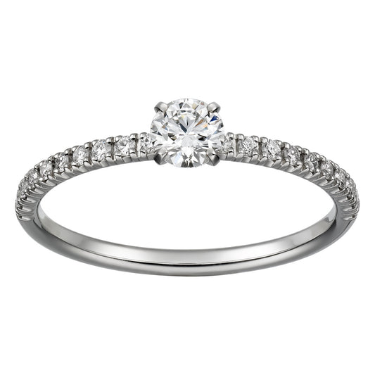 KDYN4744300 cross four prong stone straight arm about 0.2ct diamond ring