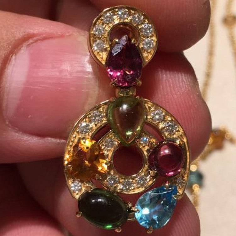 BGL-OR853002-339141 ring colorful treasure ear clip earrings