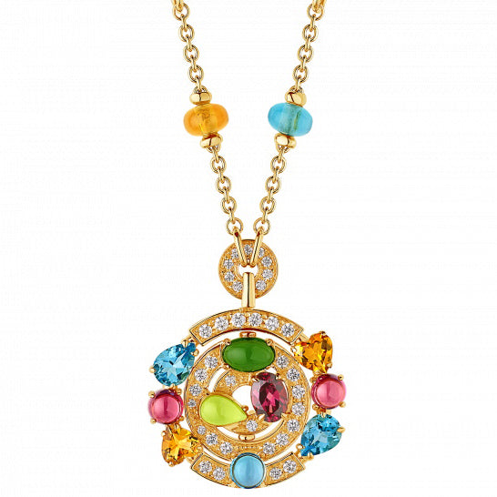 BGL-CL852929-338229 large ring colorful treasure necklace