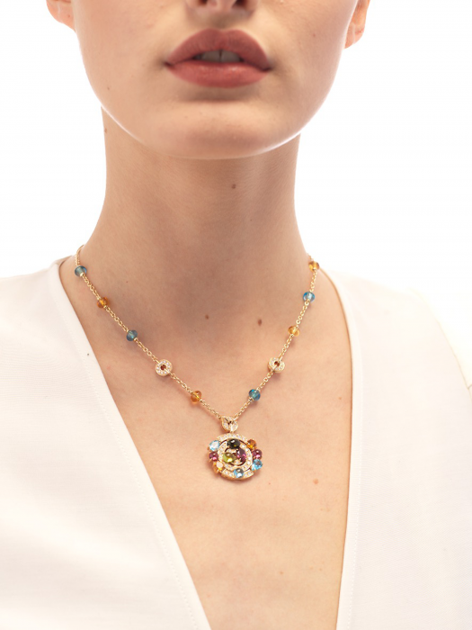 BGL-CL852929-338229 large ring colorful treasure necklace