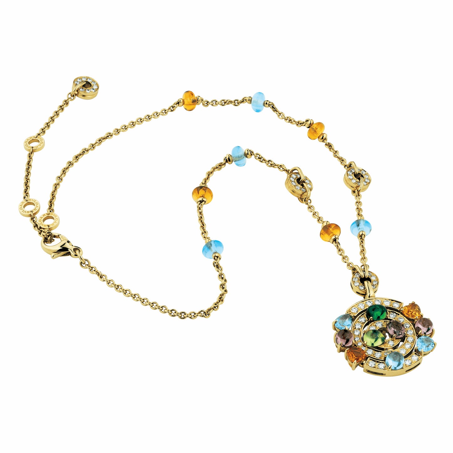 BGL-CL852929-338229 large ring colorful treasure necklace