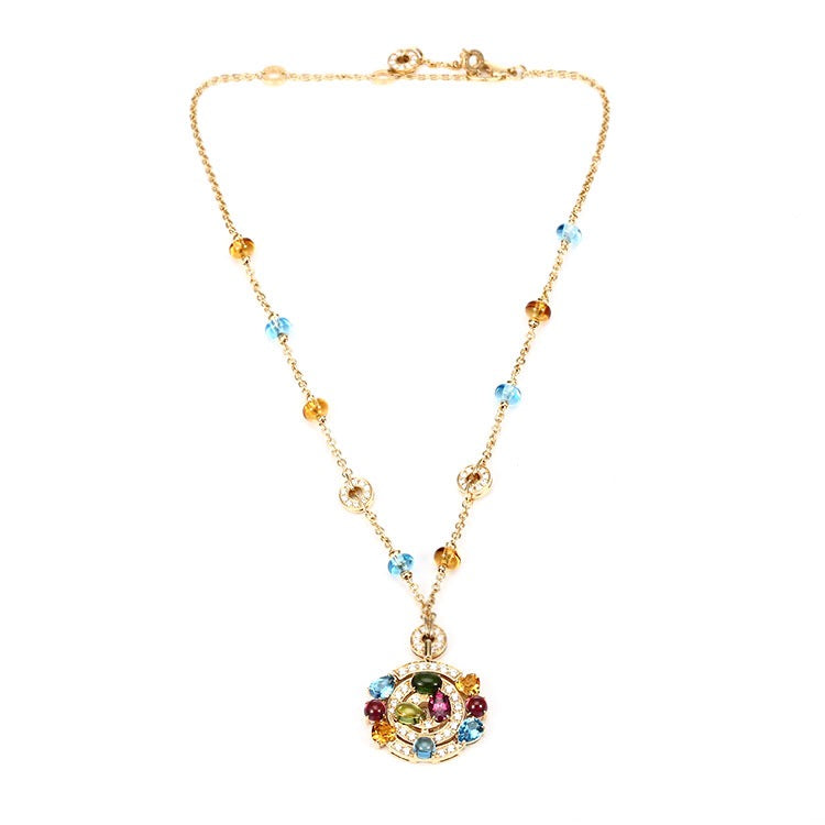 BGL-CL852929-338229 large ring colorful treasure necklace