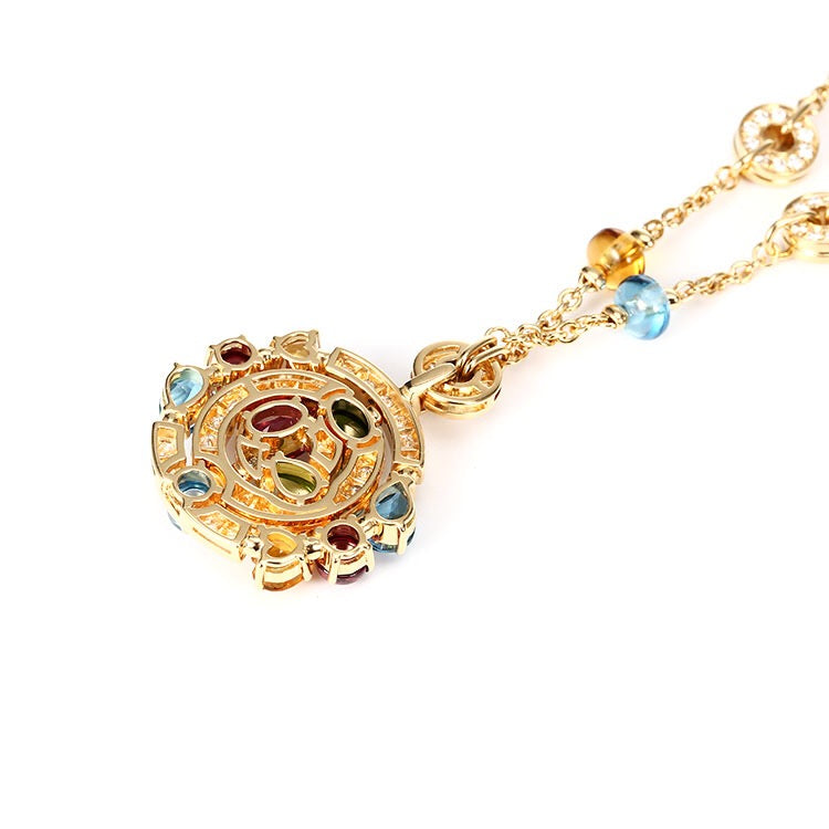 BGL-CL852929-338229 large ring colorful treasure necklace