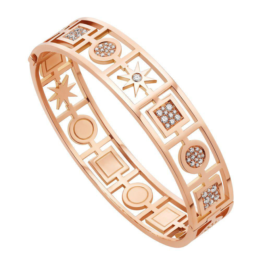 BGL-BR130322 star bracelet, with diamonds, hollow