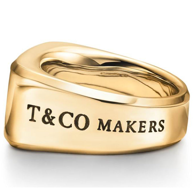 TIF66695204 letter light gold generous gold ring