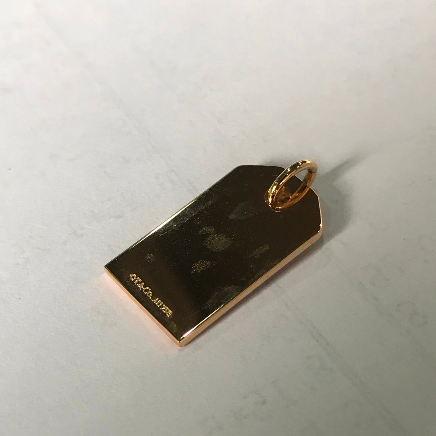 TIF41784009 guest version light gold tag pendant