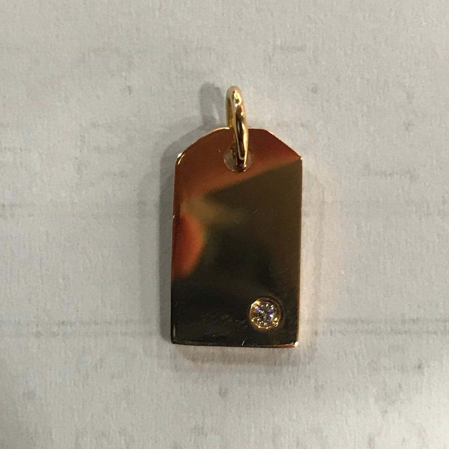TIF66407808 guest version single diamond tag pendant