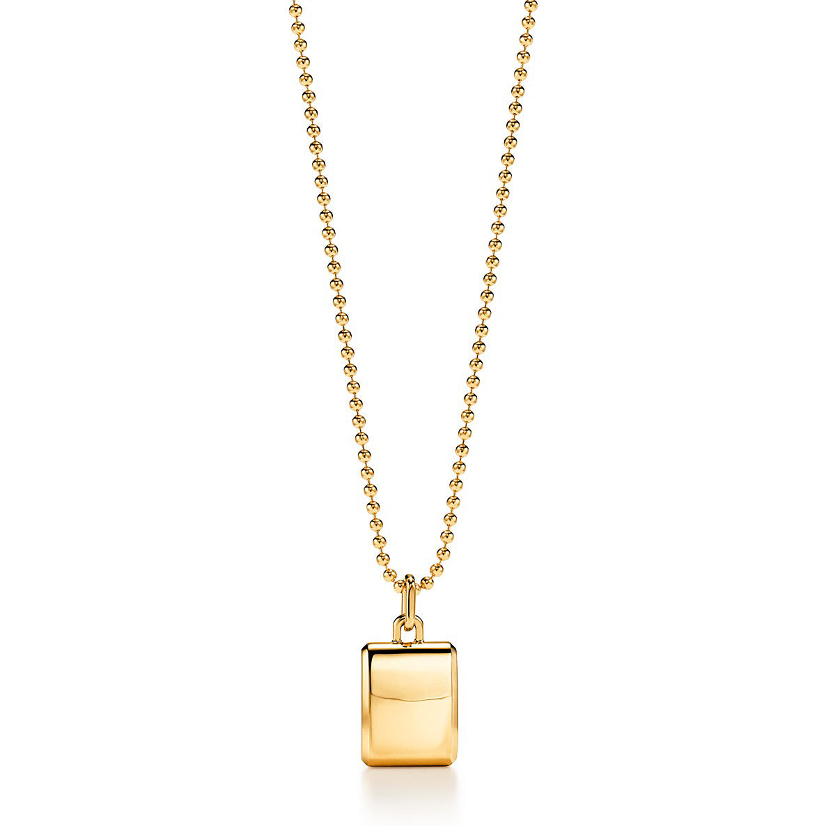 TIF75025733 men's letter light gold tag pendant