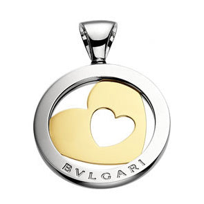 BGL-CL606172 light gold heart-shaped hollow color round pendant