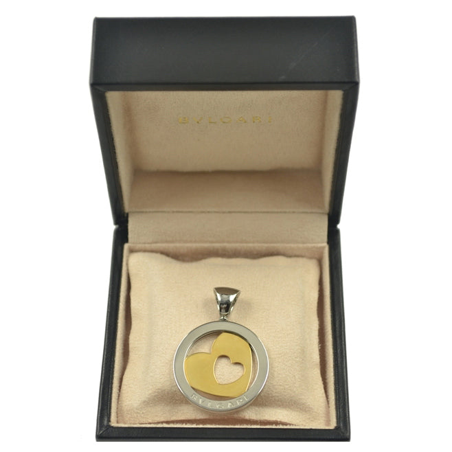 BGL-CL606172 light gold heart-shaped hollow color round pendant
