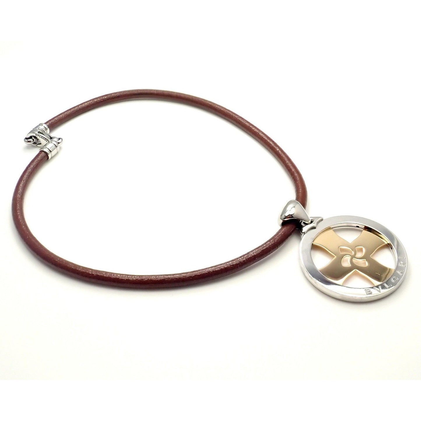 BGL-CL85124 cross light gold hollow color round black rope pendant