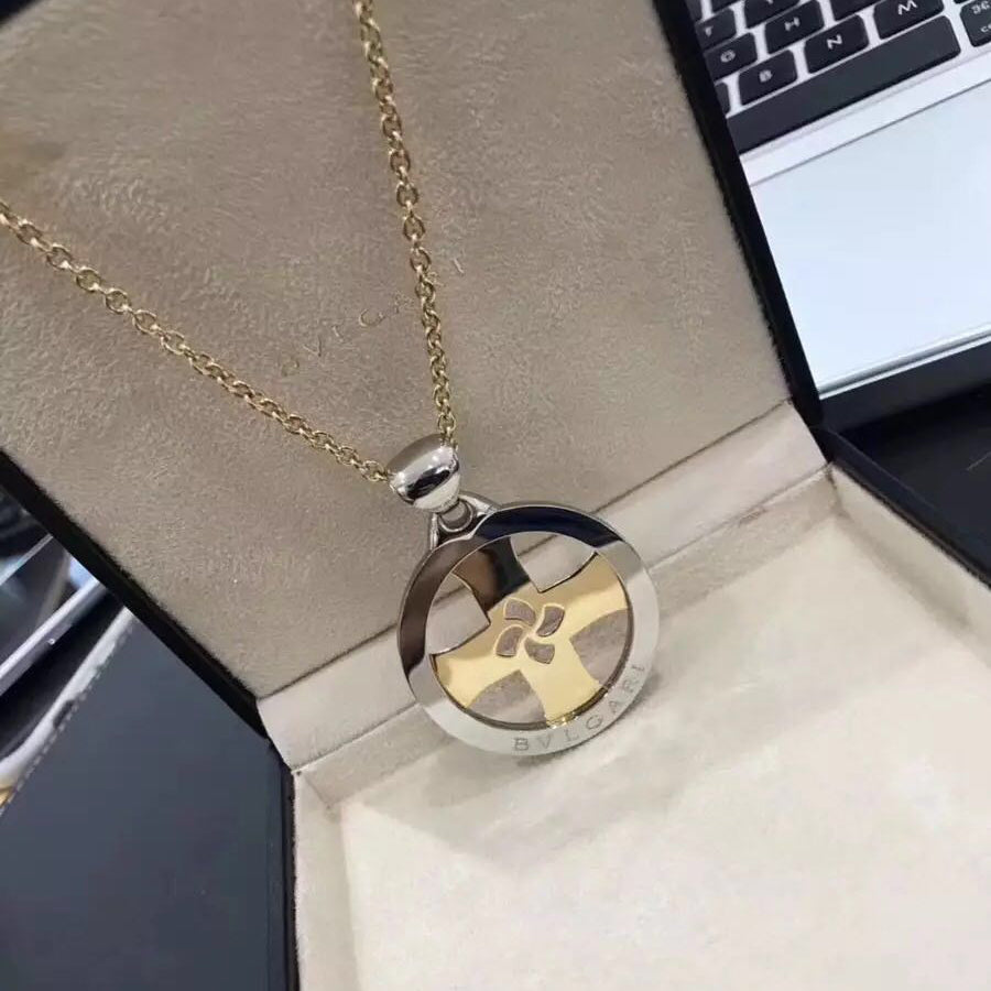 BGL-CL85124 cross light gold hollow color round black rope pendant