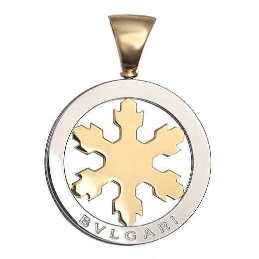 BGL-CL96593 light gold snowflake color round pendant