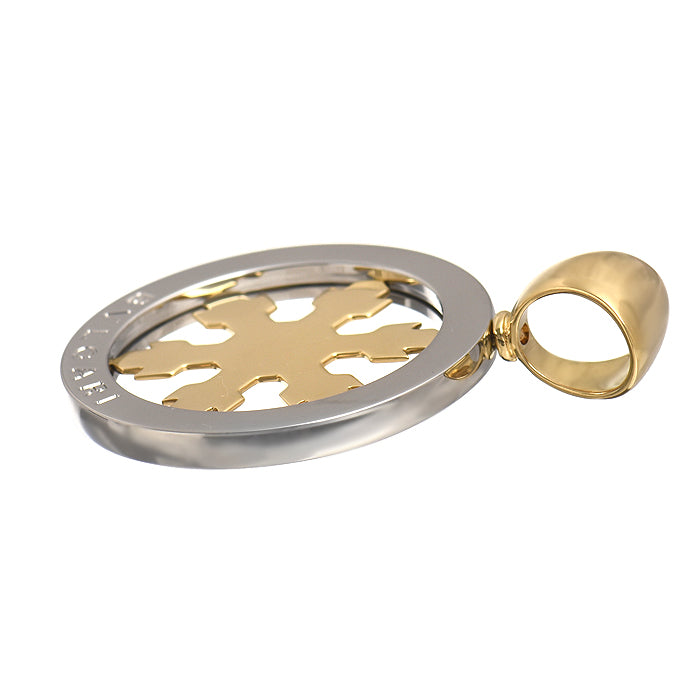 BGL-CL96593 light gold snowflake color round pendant