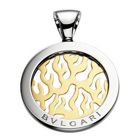 BGL-CL697487 light gold flame color separation round pendant
