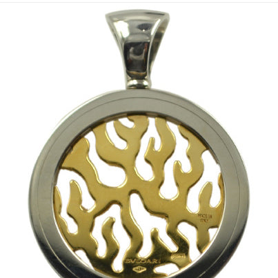BGL-CL697487 light gold flame color separation round pendant