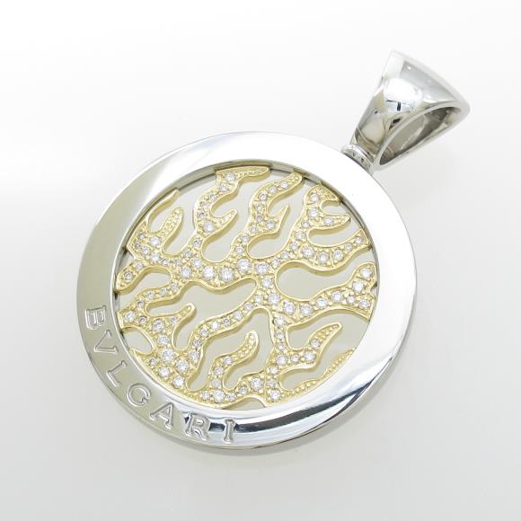 BGL-CL104335 color flame with diamond round pendant