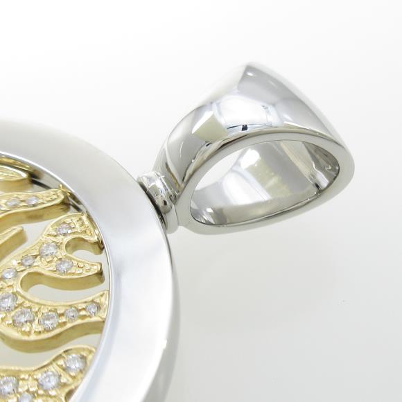 BGL-CL104335 color flame with diamond round pendant